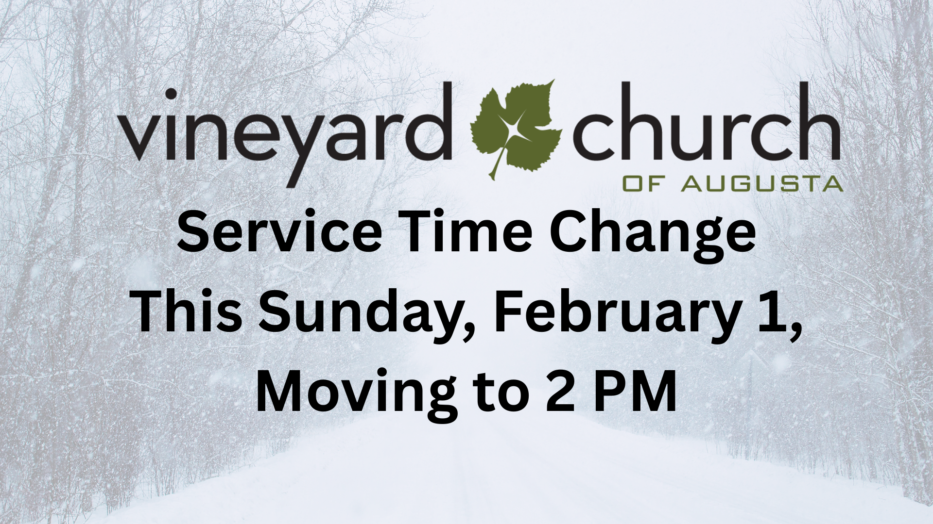 Sunday Service Time Change